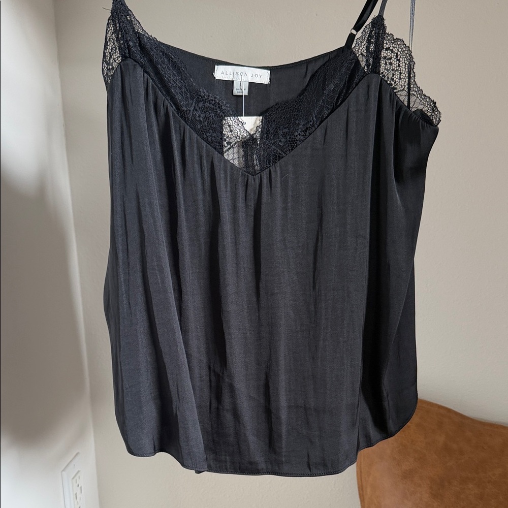 Allison Joy Evereve Black Lace Detail Camisole